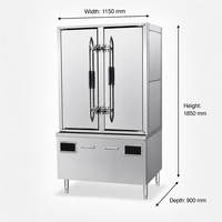 Armoire de cuisson à vapeur électromagnétique professionnelle à double porte pour riz, 20-24 plateaux, 380V