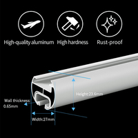Rail de rideau moderne en alliage d'aluminium Wintom, accessoires de décoration pour salon, longueur personnalisable, robuste, facile à installer, modèle H918