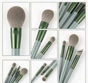 Kits de maquillage professionnels en coton recyclable, pinceaux éventail plats, fond de teint, sourcils, anticernes, fards à paupières, crayon pour les yeux - Product Image 3