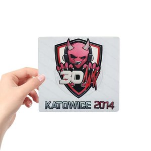 Shiny Weatherproof Waterproof Uv Printing Custom Holographic Crystal Brand <b>Stickers</b> - Product Image 3