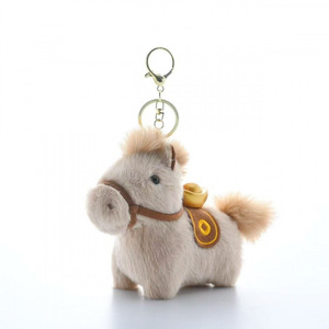 2026 New Personalized Rich Plush Keychain Pendant Mascot Doll Horse Year Stuffed Animal Horse Mini Keychains for Decoration
