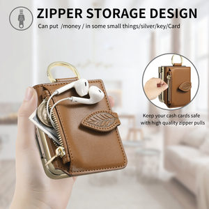 Custodia Protettiva a Doppio Strato con Portafoglio per Samsung Galaxy Z Flip 6 con <span class=keywords><strong>Porta</strong></span> Carte, Specchio Integrato e Cerniera - Product Image 4