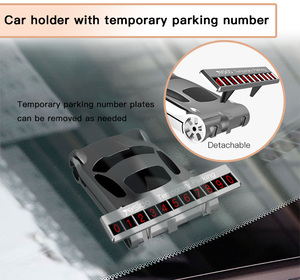 Support mobile en silicone pour voiture, carte de numéro de stationnement <span class=keywords><strong>temporaire</strong></span>, support de téléphone pour 4 à 6 pouces - Product Image 3