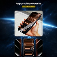 Protection d'écran en verre trempé anti-espion à colle intégrale avec dépoussiérage automatique pour iPhone 17 16 15 14 13 12 11, installation facile