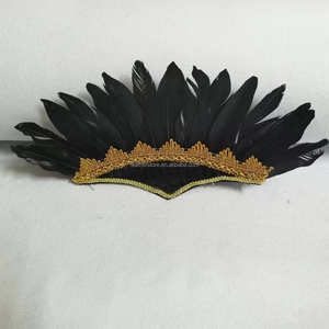 Kepala <span class=keywords><strong>Indian</strong></span> warna-warni hiasan kepala kinerja Hari anak-anak pesta Halloween alat peraga hiasan kepala bulu kustom - Product Image 5