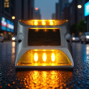 Ce RoHS mắt mèo IP68 đường đánh dấu đường lái xe lớn lên vỉa hè đánh dấu nhôm <span class=keywords><strong>LED</strong></span> năng lượng mặt trời đường Stud ánh sáng - Product Image 3