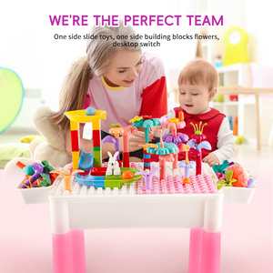 رضيع لعبة متعددة الوظائف-طاولة لعبة متعددة الوظائف للأطفال-طاولة كبيرة لبناء كتل الجسيمات - Product Image 4