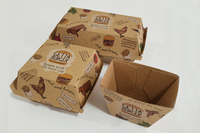Boîte à hamburger en carton ondulé imperméable personnalisée avec bronzage, écologique, réutilisable, fermeture magnétique, emballage alimentaire portable à emporter