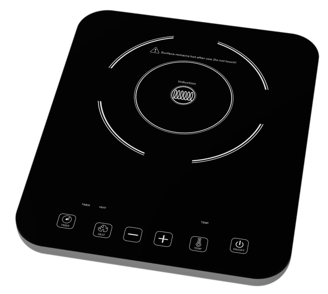 High Quality Single Burner Desktop Induction Cooktop 2000 Watts PP Housing Glass Material
