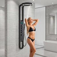 Nouveau Système de Douche Multifonctionnel LED SPA à Effet Pluie et Cascade en Laiton pour Salle de Bain, Fixation Murale, Vente Chaude 2026