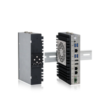 Ordinateur industriel sans ventilateur DIN RAIL avec processeur I3 I5 I7 de 12e génération, 8 Go de RAM, 128 Go de SSD, mini-ordinateur industriel
