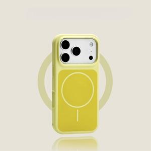 Funda para iPhone 17 Pro Max, de silicona líquida, bicolor, con anillo fino, magnética y a prueba de golpes - Product Image 3