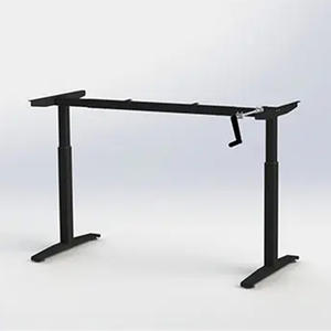 Bureau réglable à manivelle manuelle robuste avec capacité de charge de 80kg et unité de levage allemande - Product Image 6