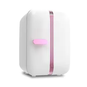 Pronto Stock personalizzato bianco 7L compatto portatile di tendenza frigorifero piccolo trucco di bellezza per la cura della pelle retrò Mini frigorifero per cosmetici