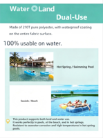 Offre Spéciale – Housse de transat flottant géant imperméable pour piscine, style tropical, sans rembourrage