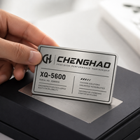 Tarjetas de Visita Metálicas con Logotipo de Marca Personalizado al por Mayor, Placa de Identificación Grabada con Láser, Placa de Aluminio Impermeable