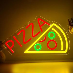 Pizza neon LED hanging ambient light restaurant kitchen party gift indoor indicator light transparent acrylic board billboard - Product Image 6
