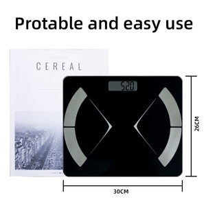 유리 블랙 저렴한 개인용 앱 피트데이즈 자동 BMI 체지방 디지털 욕실 전자 스마트 체중계 - Product Image 5