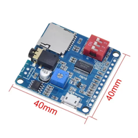 Module de lecture sonore vocale, module de lecteur MP3, carte amplificateur de classe D avec déclenchement I/O UART, 5W, stockage 8M, carte SD/TF, DY-SV8F