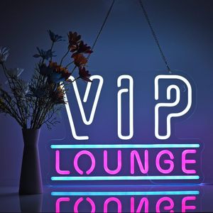 VIP Lounge LED al Neon decorazione da parete segno per ufficio Hotel Pub caffè feste di compleanno uomo grotta camera da letto decorazione in edifici negozi - Product Image 2