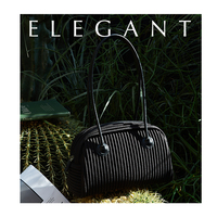 ONIMALS Faltbare Boston Bag College Frauen gestreifte Falten Handtasche für Frauen Luxus