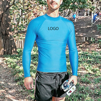 Pack de 4 Rash Guards Homme Adulte à Manches Longues en Spandex/Nylon, Teint en Pièce, Thermocollés, Anti-UV UPF50, Personnalisables avec Logo ODM, Séchage Rapide