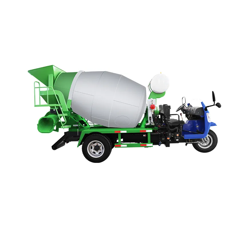 Camión mezclador de concreto portátil 3,5 metros cúbicos mezclador de cemento de carga automática con tambor de plástico