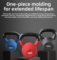 Kettlebell de compétition durable en fonte, revêtement plastique, 16 kg et 10 kg, usage universel, vente en gros usine