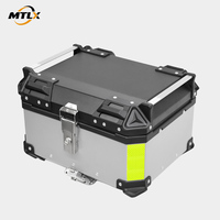 Boîte à bagages arrière portable 36L en aluminium pour moto, avec protection anti-collision des coins, installation simple, idéale pour la livraison quotidienne - Vente chaude