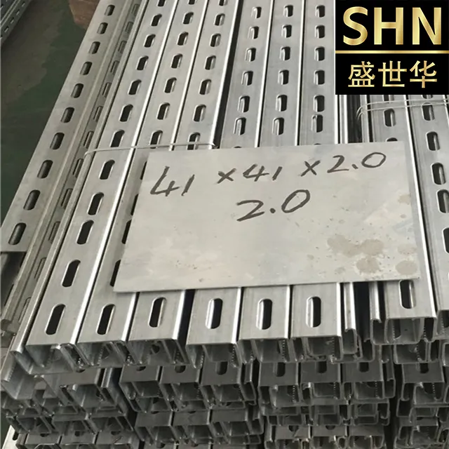 Hot Dip Galvanized Steel Slotted Strut Channel with CE  C Channel  Unistrut  Uni Strut Channel 