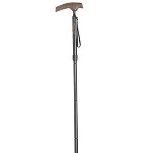 Carbon Fiber 5 Section Folding Telescopic <b>Walking</b> <b>Stick</b> With Solid Wood Handle Lightweight <b>Foldable</b> For Outdoor Use - Product Image 1