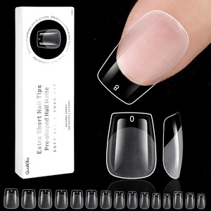 Faux ongles semi-mat à presser, 15 tailles, sans lime, avec colle, pour un look naturel de manucure - Product Image 1