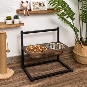 Kediler ve küçük köpekler için çift kase kaymaz <span class=keywords><strong>Pet</strong></span> besleyici dökülmez gıda ve su çanak - Product Image 4