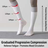 Chaussettes de sport de compression pour femmes, en nylon tricoté, professionnelles, pour la course à pied, la corde à sauter, la kinésiologie, antidérapantes, pour le yoga