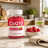 Gummies Oméga 3 CoQ10 250mg avec Magnésium, Vitamine B12, Zinc pour l'Énergie Cardiaque et Antioxydant Quotidien – 60 Comprimés