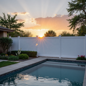 Bianco classico 6ft Privacy recinzione pannelli 6x8 vinile Pvc recinzione pannelli e Post giardino di plastica Pvc parete Privacy per esterni - Product Image 2