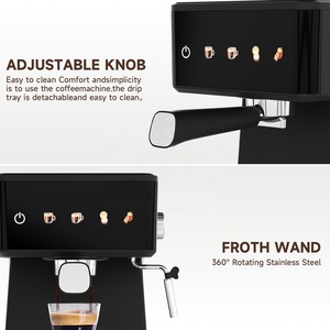 Máy pha cà phê Espresso bán tự động PANCERKA màn hình LCD gia đình, 20 Bar, đa chức năng, tạo bọt sữa nhỏ gọn, chuẩn EU, UK, US - Product Image 4