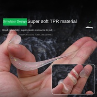 Leurre souple flottant TPR à queue en T - Montage de pêche artificiel sans hameçons pour poisson mandarin (en boîte)