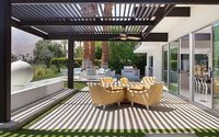 Pergolas en métal avec côtés en verre, montage mural, motorisées, 5 mètres, toit à lames orientables, pergolas bioclimatiques, supports 6x6