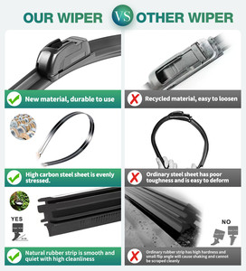 2025 YTK ที่ปัดน้ำฝนสำหรับรถยนต์, ใบปัดน้ำฝนไม่มีกระดูกนิสสันสำหรับรถยนต์ไร้กรอบแถบยางกระจกหน้ารถใบปัดน้ำฝน - Product Image 2