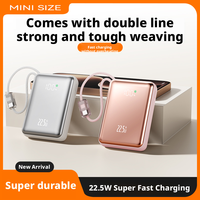 Batería Externa Compacta Ultrafina de 20000mAh, Carga Rápida PD de 20W/22.5W, Tipo-C/L, Pantalla Inteligente, Soporte, Batería de Litio-Polímero