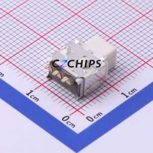 SP-12FH-S Push Button Switch SMD Switch Single Pole Double Throw Rectangle Button Horizontal Mount Gray - Product Image 2