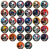 Nouvelles ventes 2026 : Pièce de défi plaquée or sur le thème du football américain, 32 designs, gravure UV couleur intégrale double face en relief profond