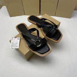 Estate tinta unita sandali firmati quadrati per le donne e le signore scarpetta di lusso spiaggia sabbiosa Femmes moda pantofole - Product Image 3