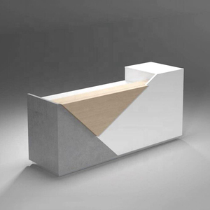 गर्म बिक्री कार्यालय रिसेप्शन डेस्क छोटे आधुनिक लक्जरी लंबे सफेद ठोस लकड़ी रिसेप्शन डेस्क - Product Image 1