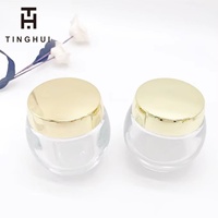 Pots en verre cosmétiques de 120 ml avec couvercle en plastique en forme de dôme, logo personnalisé et impression sérigraphiée pour crème de maquillage, masque facial, lotion
