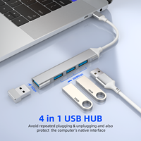 Hub USB C Multiports USB 2.0 3.0 480 Mbps 5 Gbit/s Adaptateur Répartiteur USB-A 4 Ports OTG pour MacBook Pro 13 15 Air Mi Pro pour HUAWEI