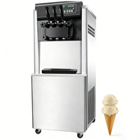 YINSHUO Nouvelle Machine à Glace Soft Professionnelle 220V avec Pompe, Design Compact pour Comptoir, Fonctionnement Silencieux, Garantie 1 An