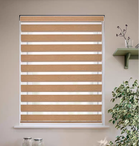 قماش كتان مخصص مقاوم للماء والعفن ستائر تعتيم وحمار وحشي للنوافذ متوافق مع أنظمة المنزل الذكي لترون - Product Image 1