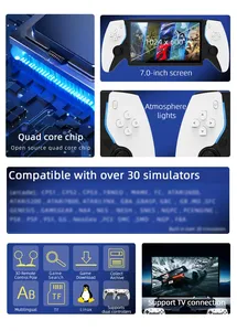 Console <span class=keywords><strong>de</strong></span> jeu portable HC800 64 Go rétro avec écran 7 pouces 1024x600, batterie 3500 mAh et 15000 jeux classiques - Product Image 6